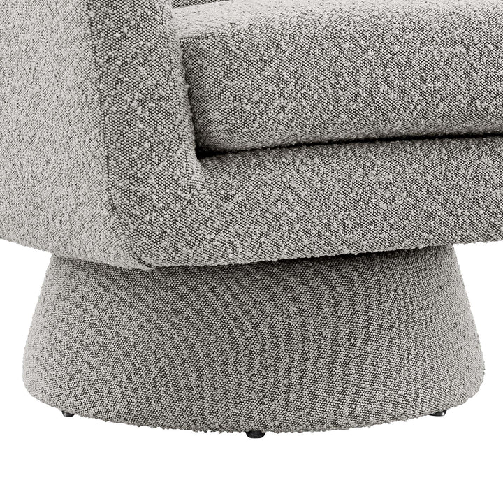 Sereno Boucle Swivel Accent Chair-Taupe Denmark Home