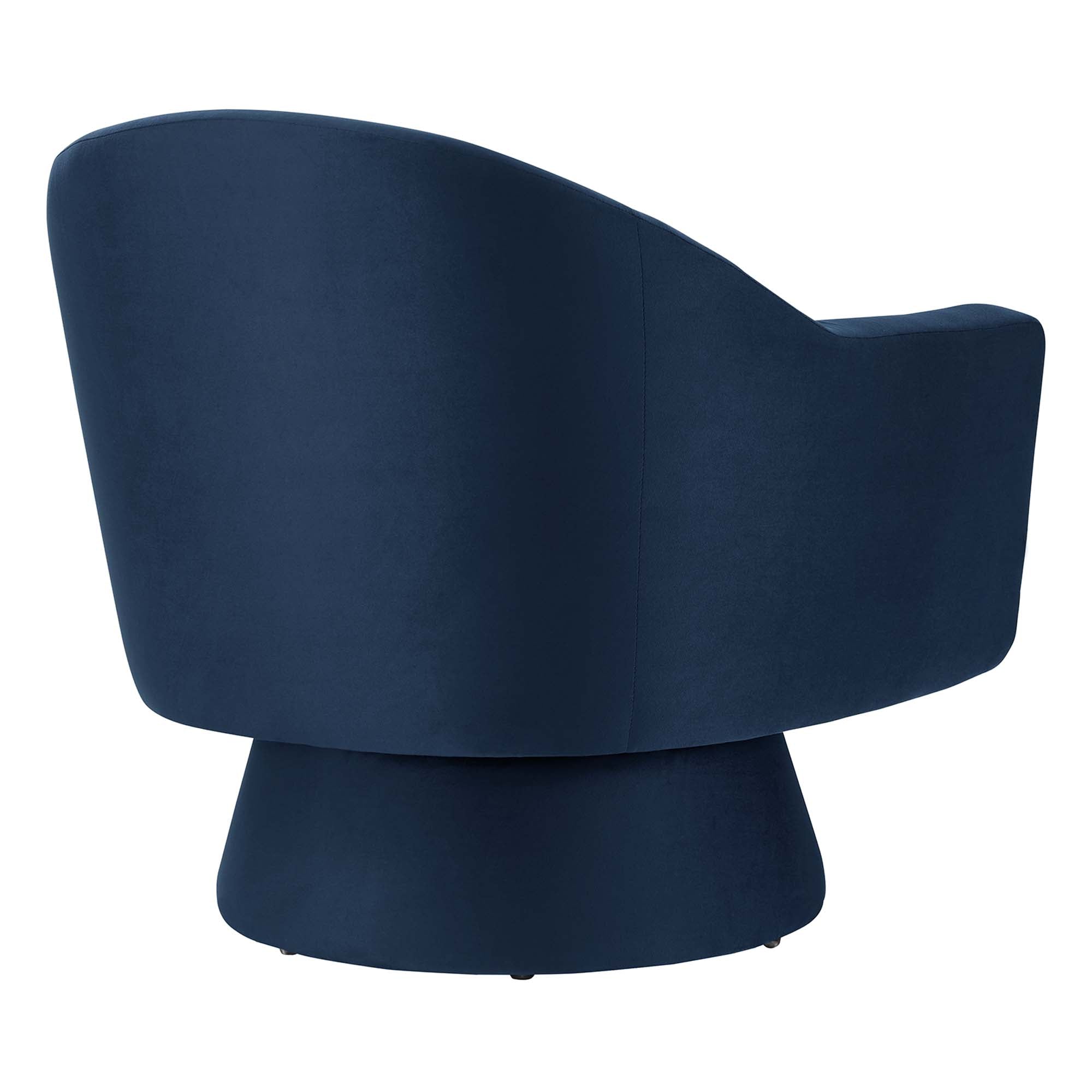 Seveno Performance Velvet Swivel Accent Chair – Midnight Blue Denmark Home