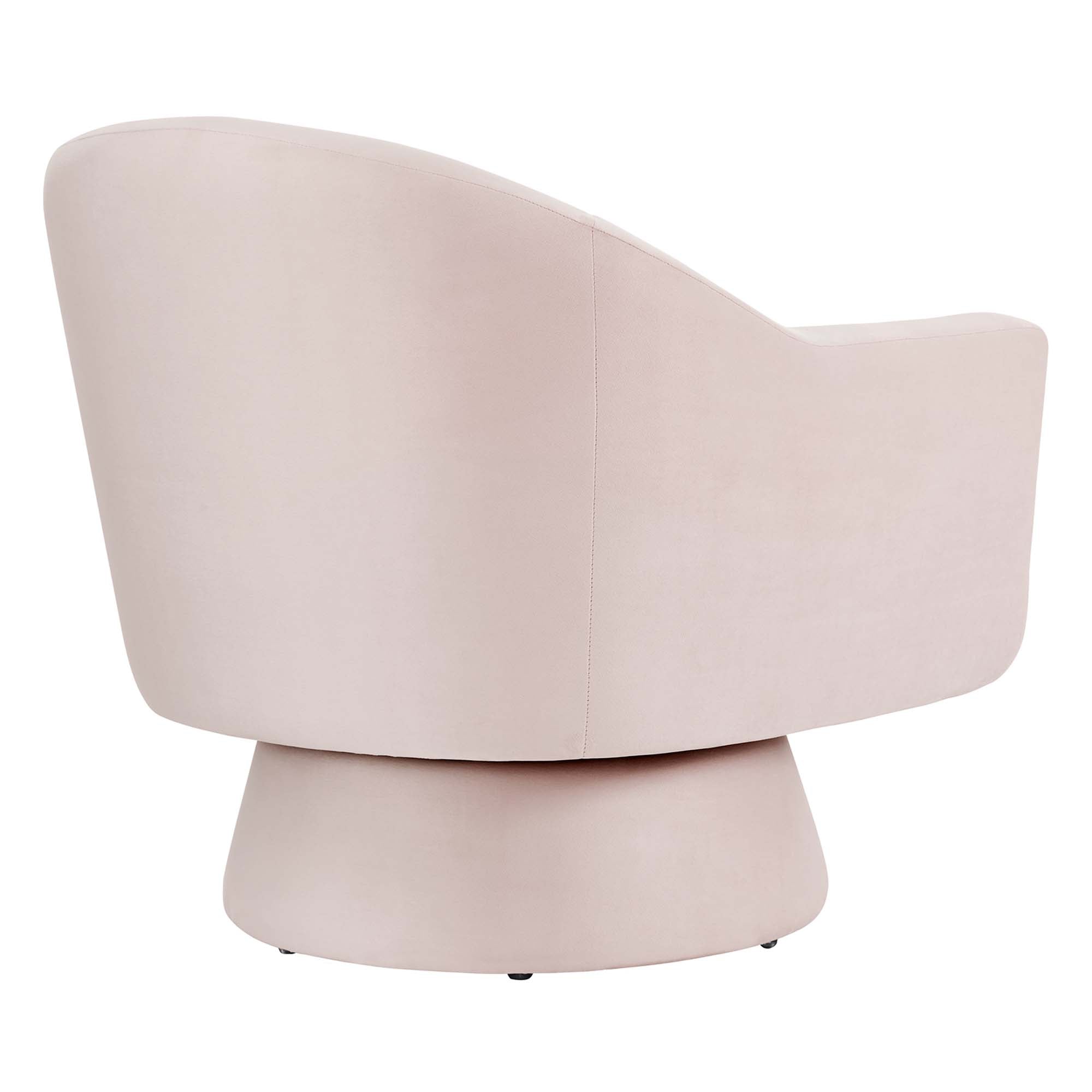 Seveno Performance Velvet Swivel Accent Chair – Pink Denmark Home