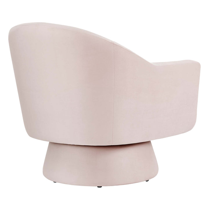Seveno Performance Velvet Swivel Accent Chair – Pink Denmark Home