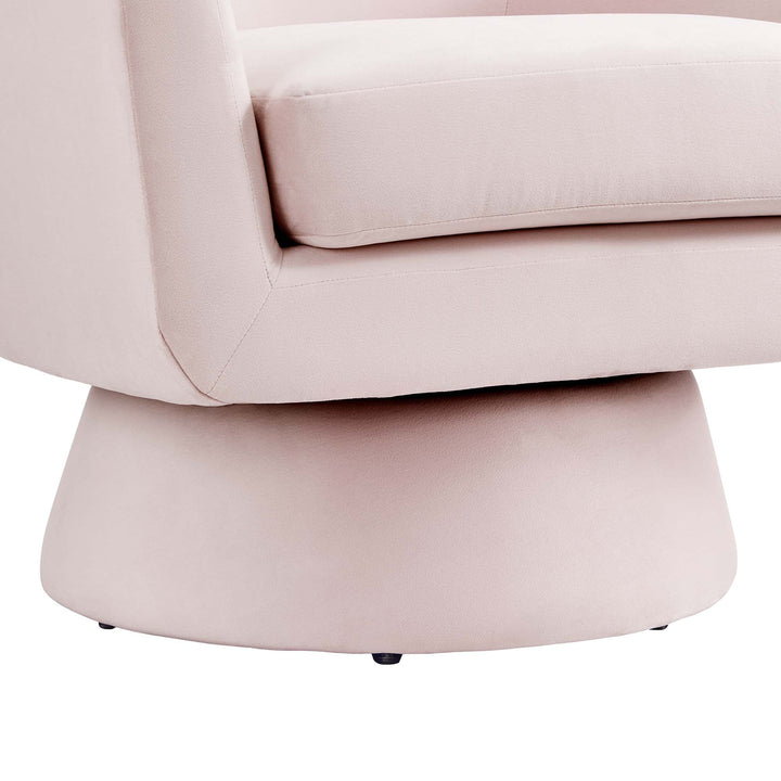 Seveno Performance Velvet Swivel Accent Chair – Pink Denmark Home