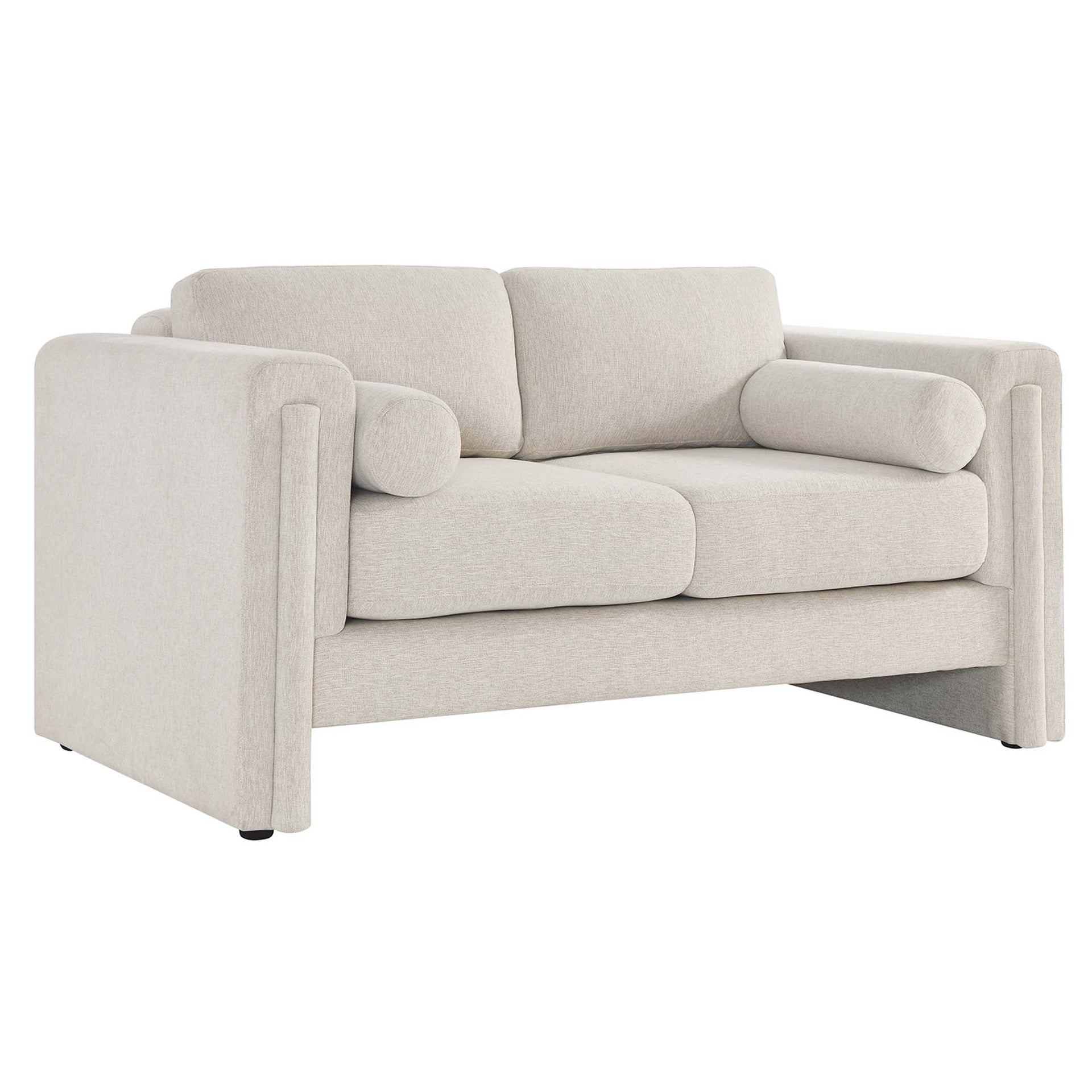 Arvion Fabric Upholstered Loveseat - Ivory