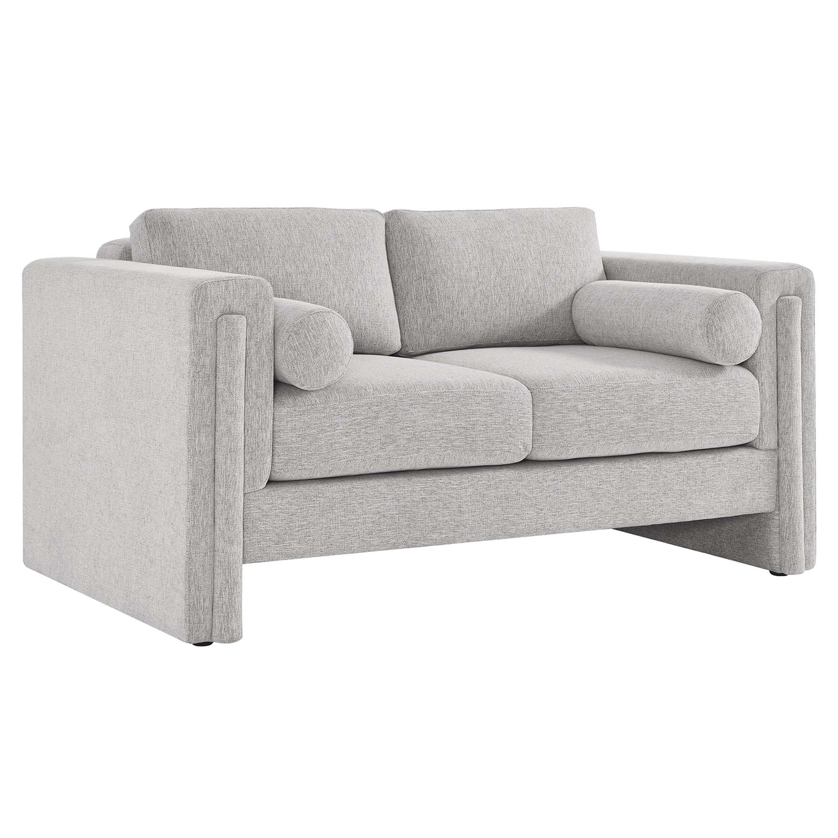 Arvion Fabric Upholstered Loveseat - Light Gray