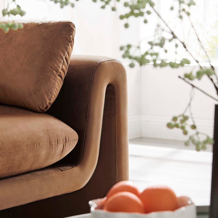 Kaelum Sofa – Performance Velvet Curved Design Denmark Home