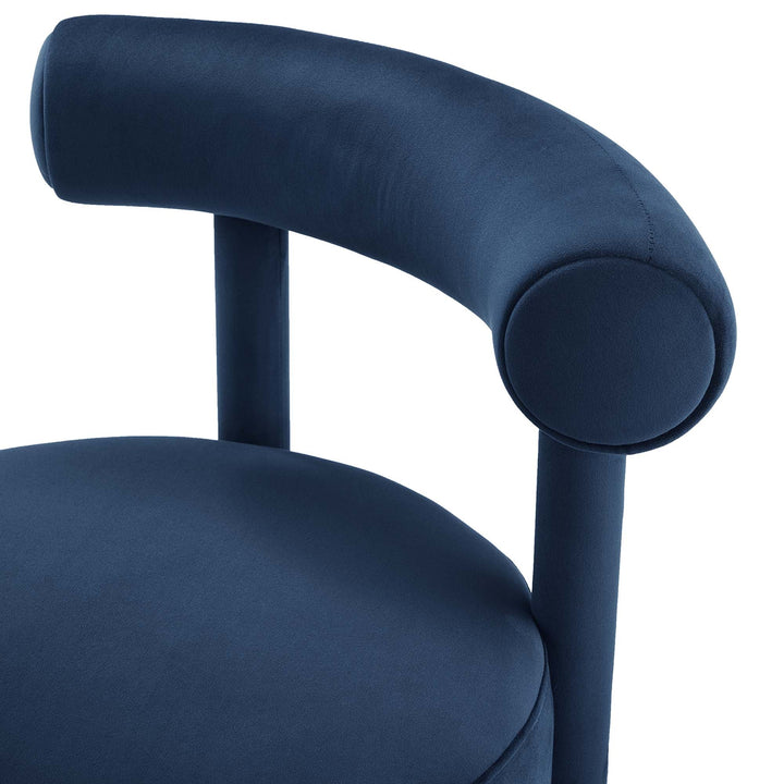 Zorn Performance Velvet Dining Chair - Midnight Blue Denmark Home