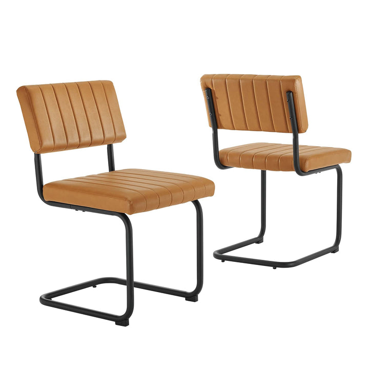 Aero Dining Chair Set - Black Tan Denmark Home