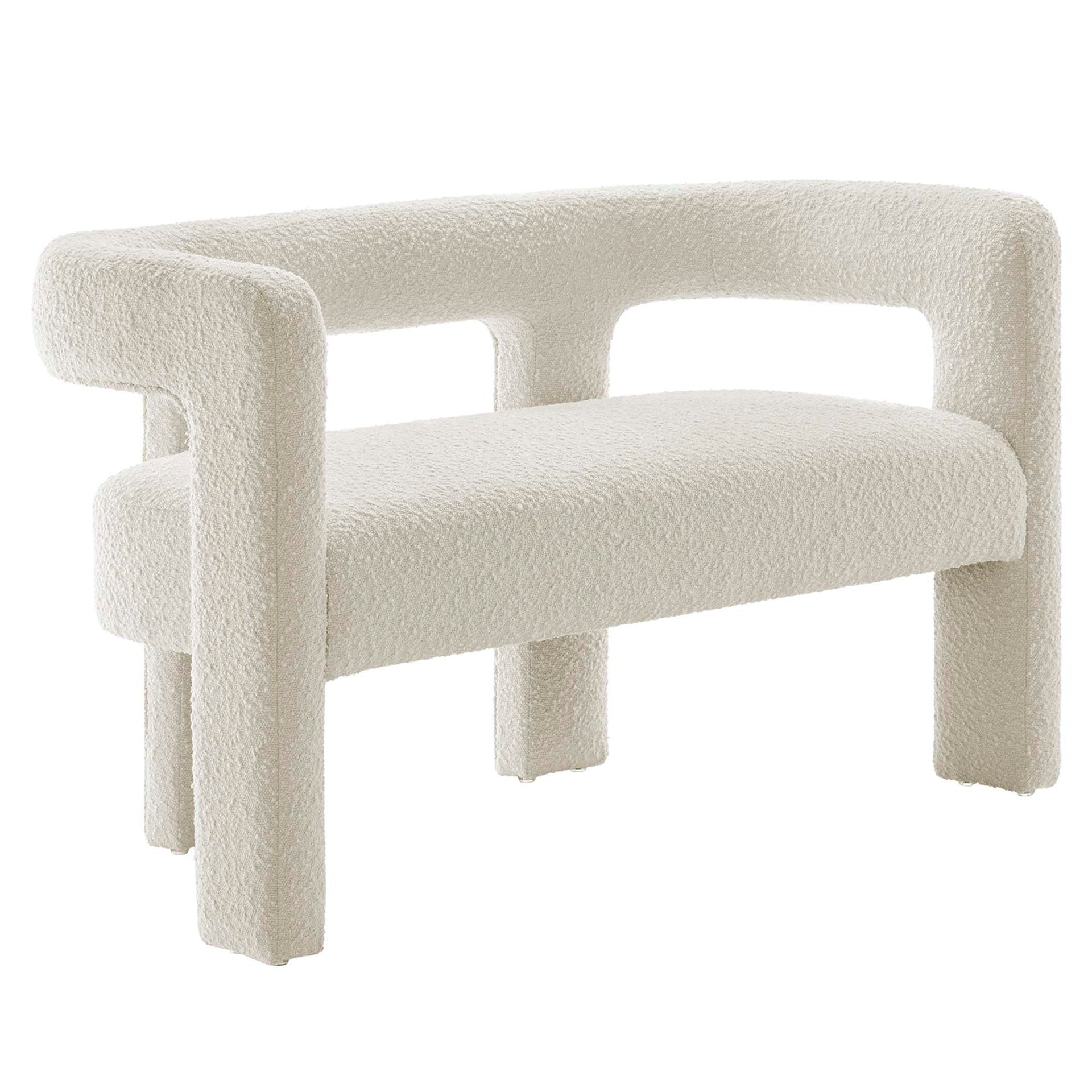 Novara Boucle Loveseat - Ivory
