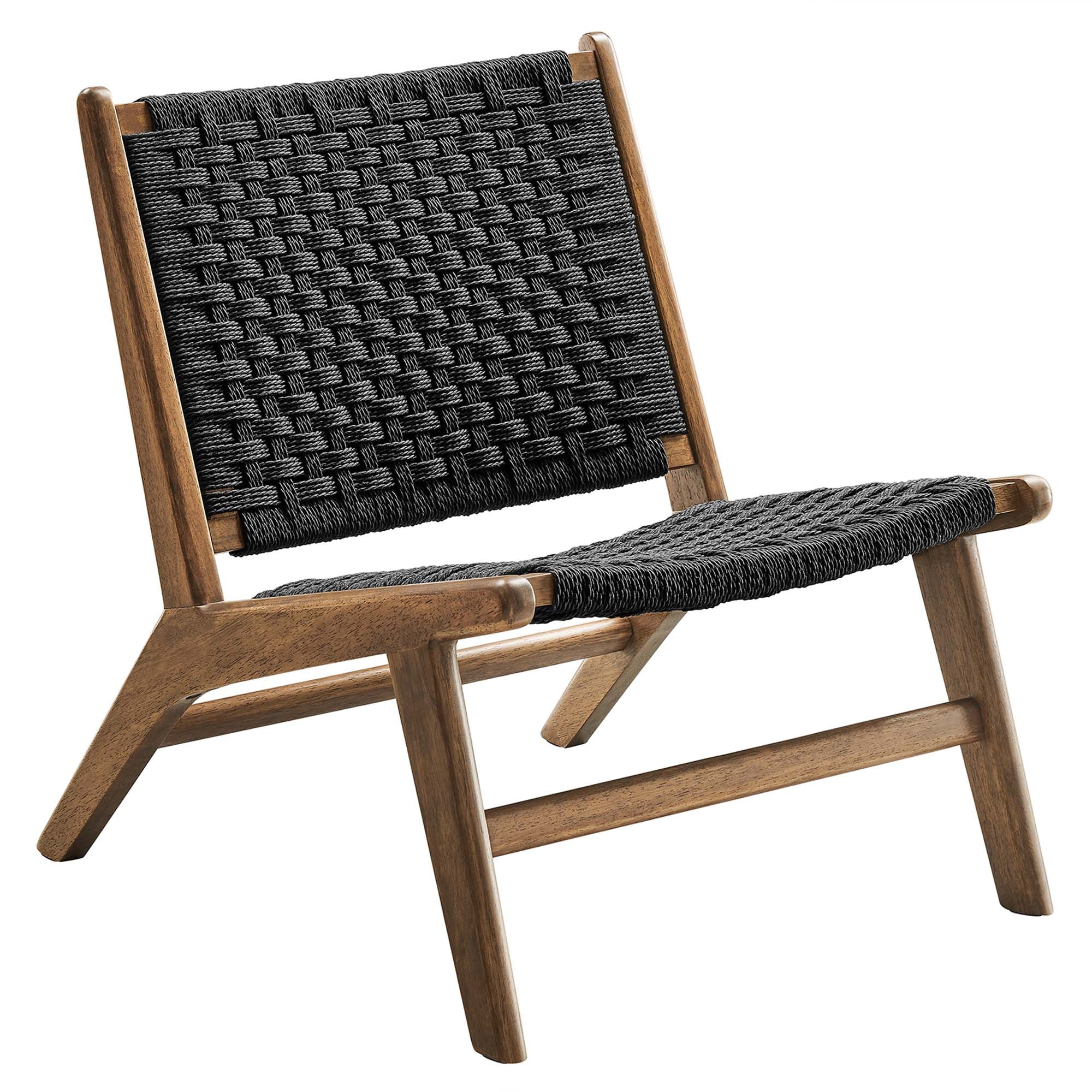 Tarn Rope Accent Lounge Chair – Walnut Black Denmark Home