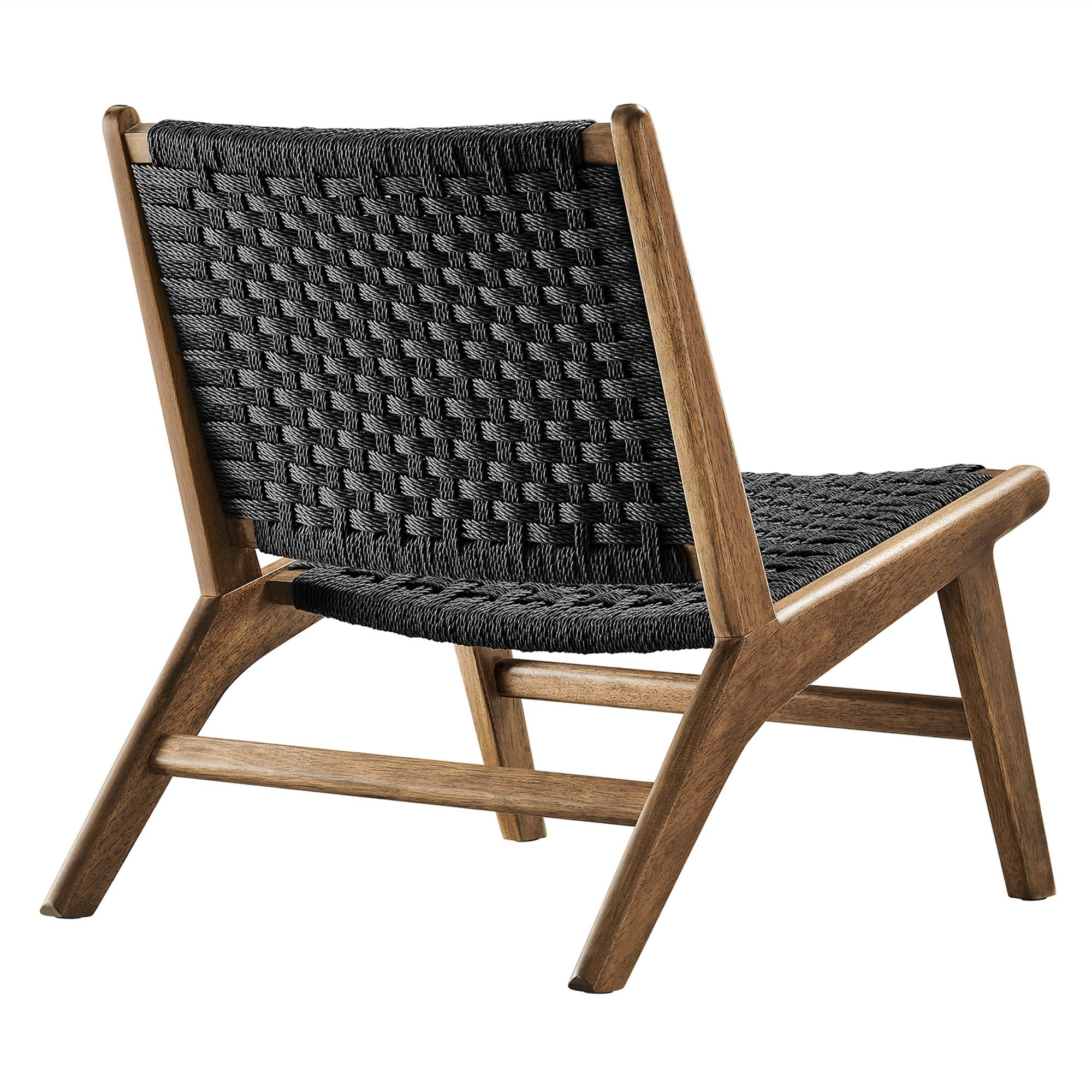 Tarn Rope Accent Lounge Chair – Walnut Black Denmark Home