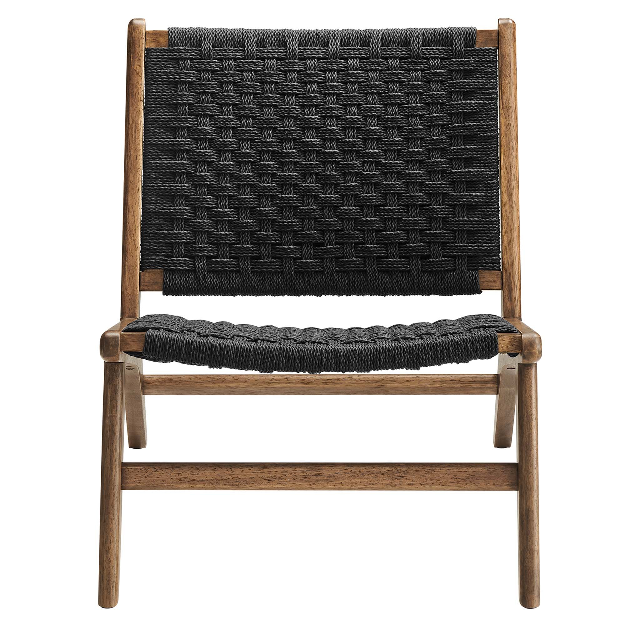 Tarn Rope Accent Lounge Chair – Walnut Black Denmark Home