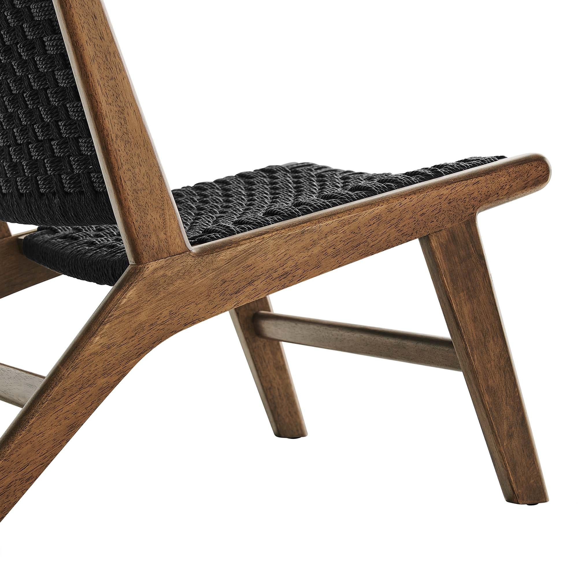 Tarn Rope Accent Lounge Chair – Walnut Black Denmark Home