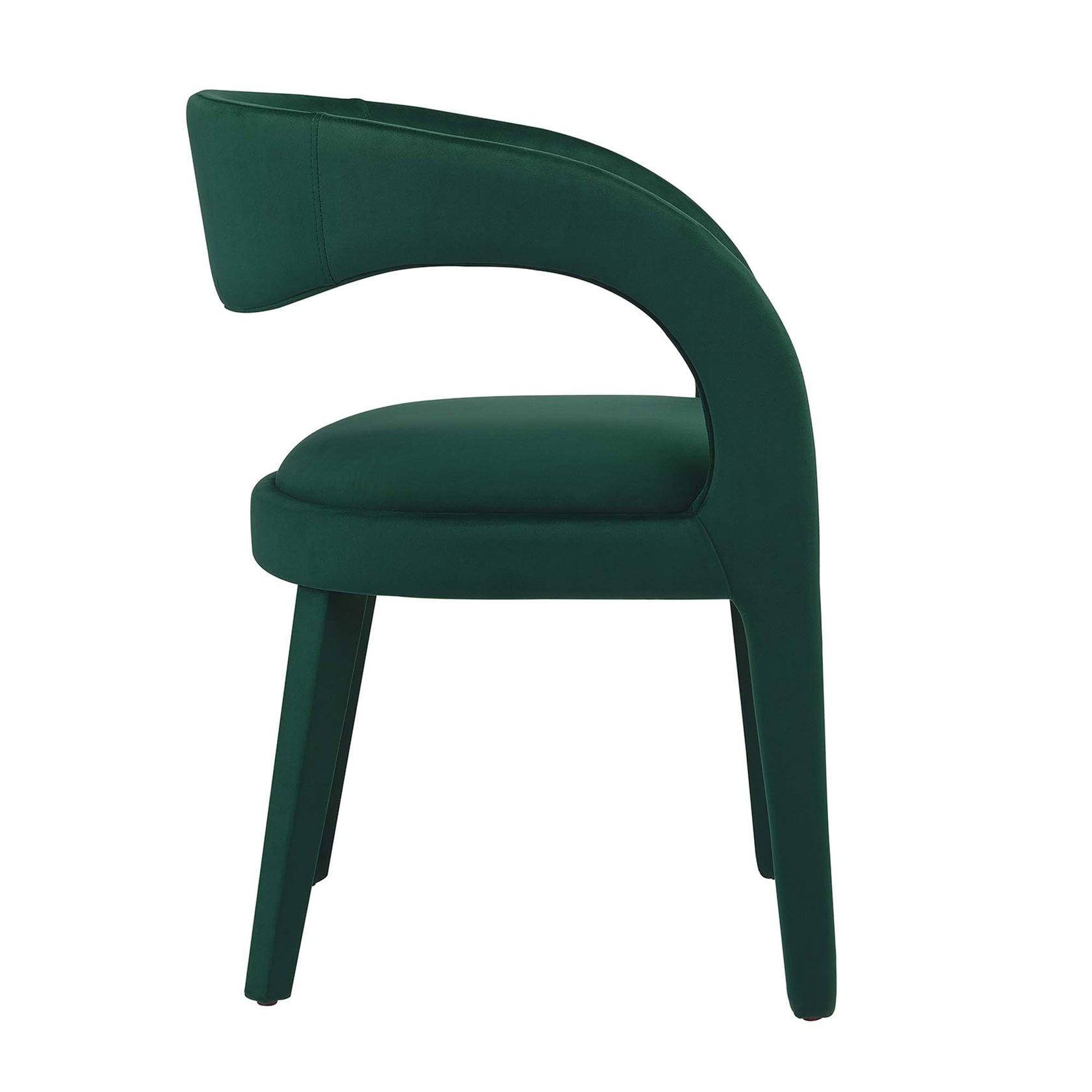 Flat Performance Velvet Dining Chairs - Green Denmark Home