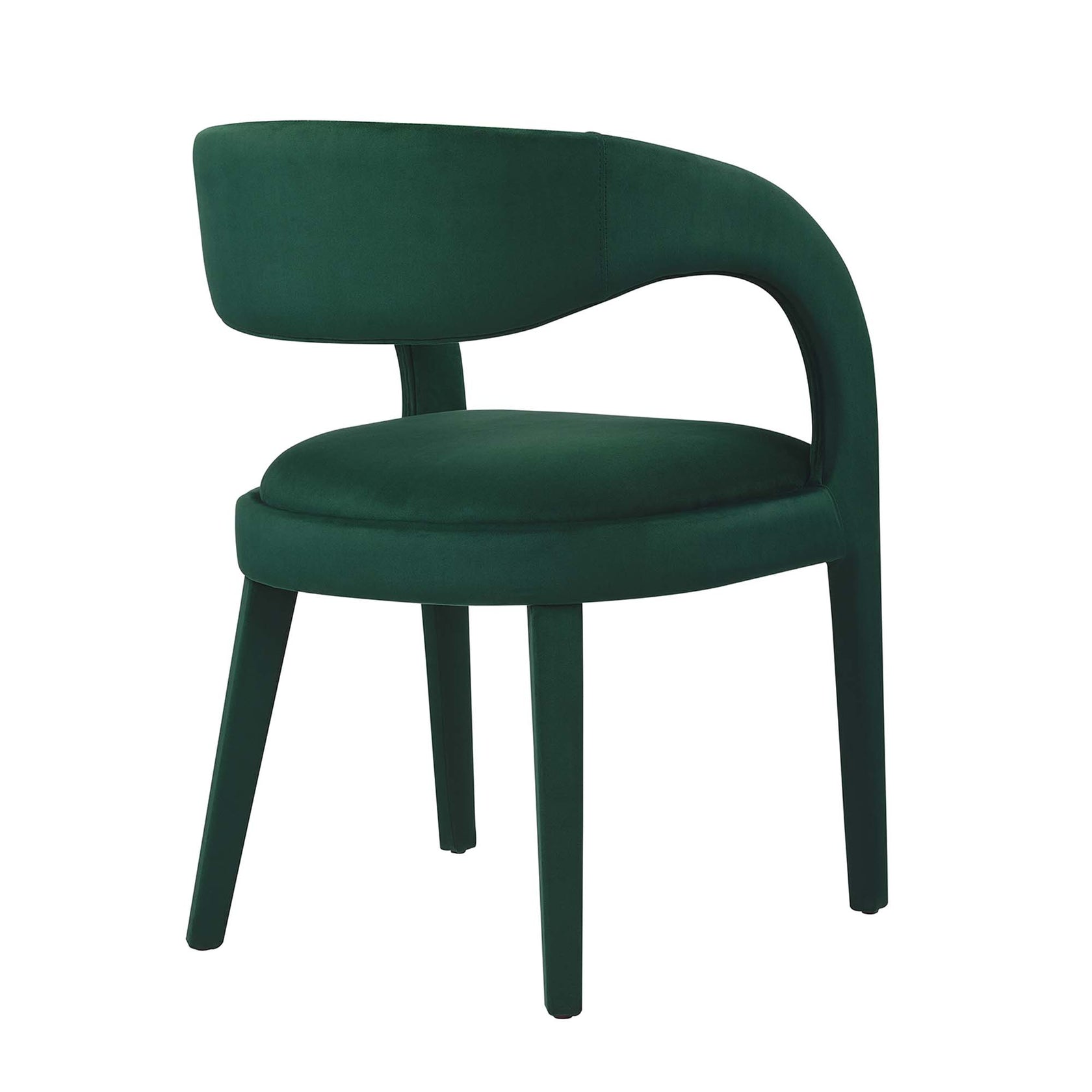 Flat Performance Velvet Dining Chairs - Green Denmark Home