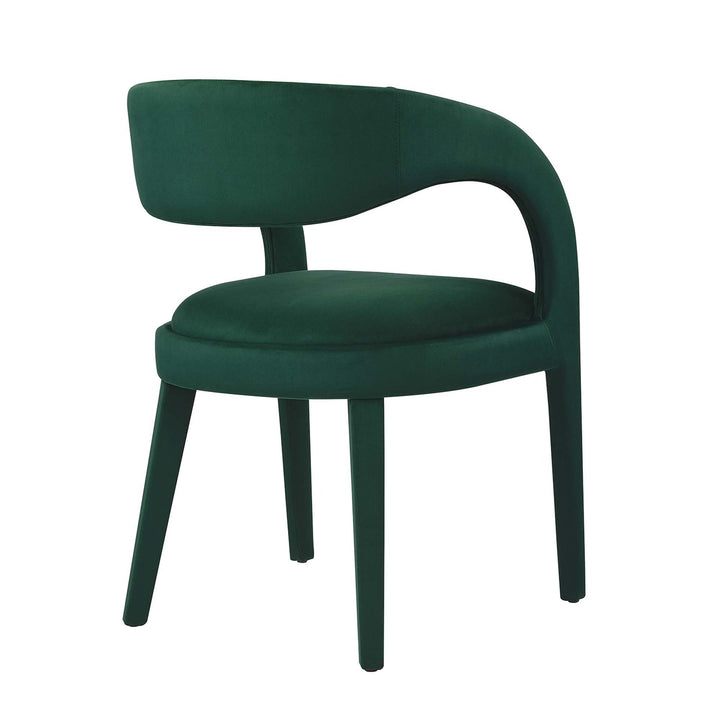 Flat Performance Velvet Dining Chairs - Green Denmark Home