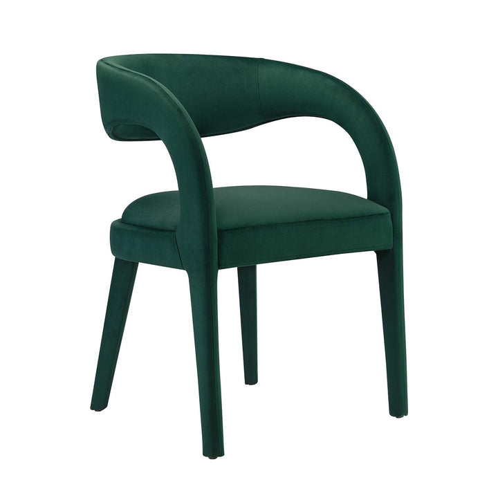 Flat Performance Velvet Dining Chairs - Green Denmark Home