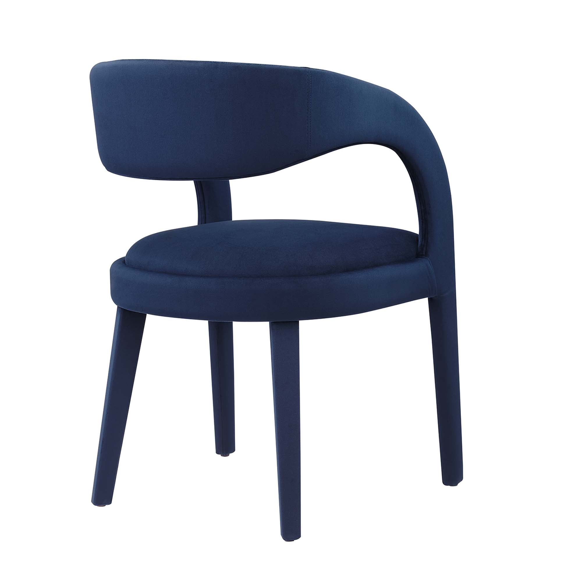 Flat Performance Velvet Dining Chairs - Midnight Blue Denmark Home