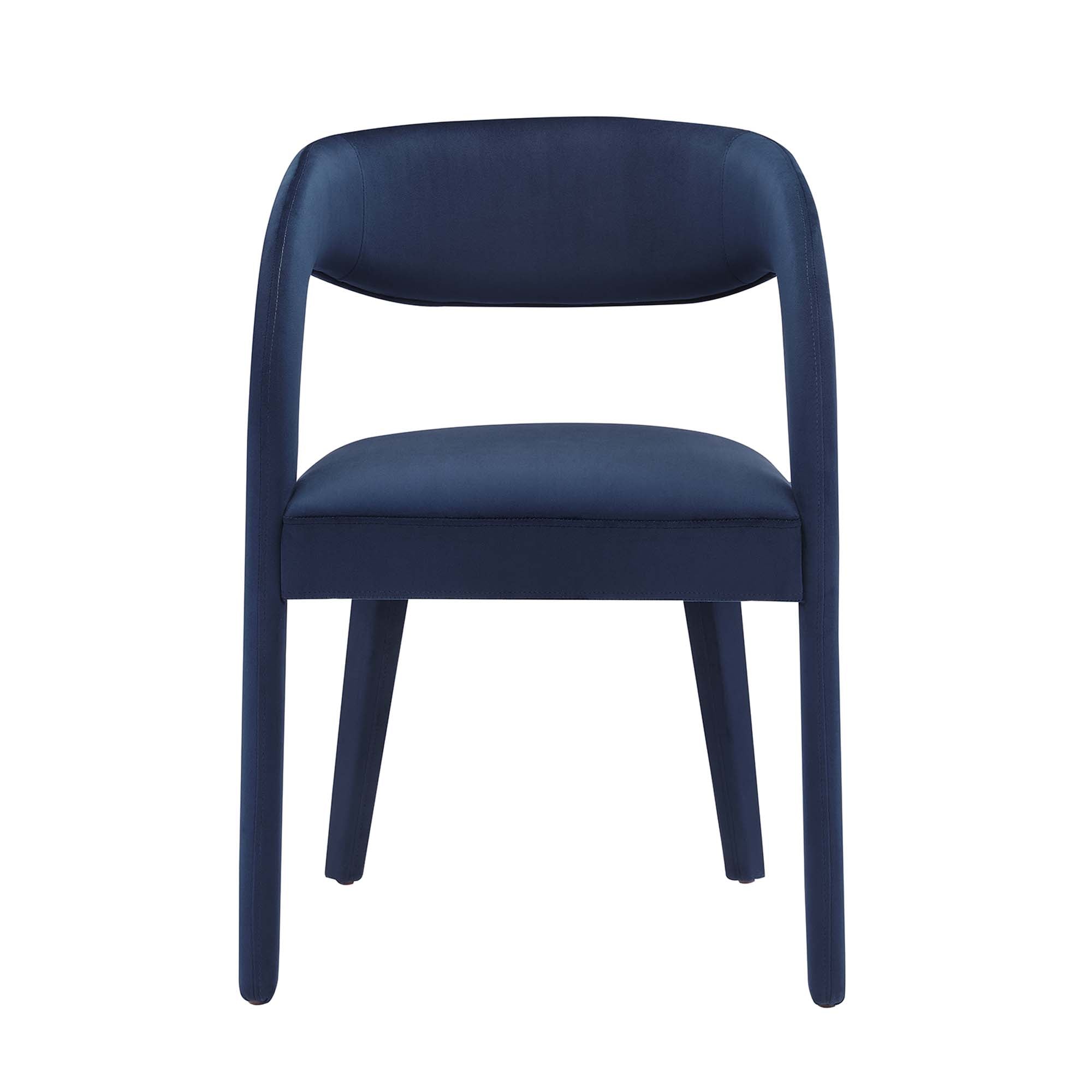 Flat Performance Velvet Dining Chairs - Midnight Blue Denmark Home