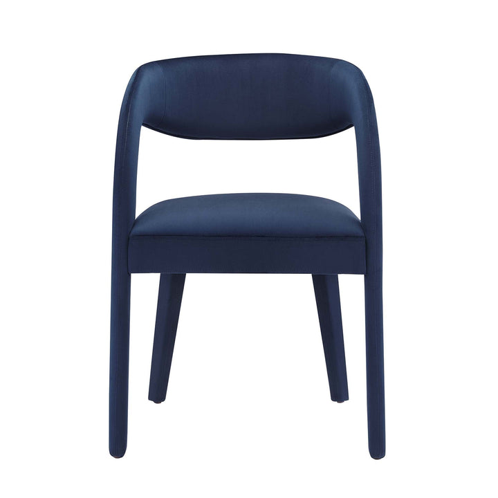 Flat Performance Velvet Dining Chairs - Midnight Blue Denmark Home