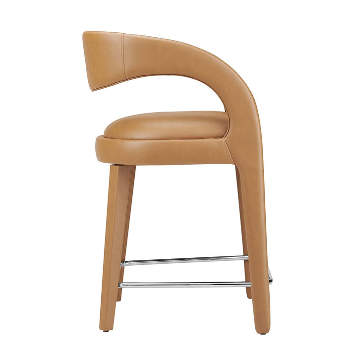 Flat Counter Stool Set - Tan Silver Denmark Home