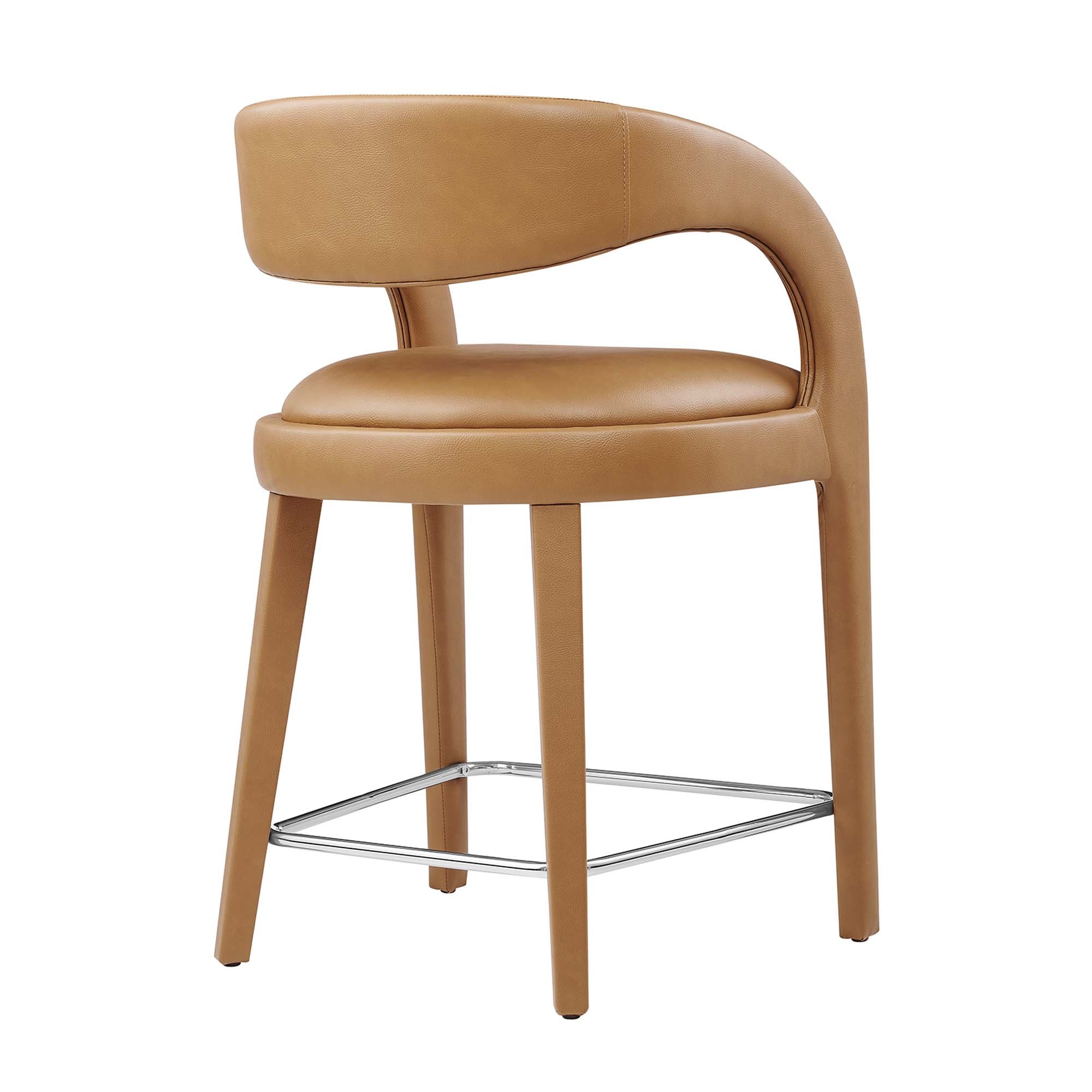 Flat Counter Stool Set - Tan Silver Denmark Home