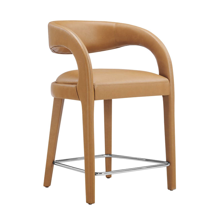 Flat Counter Stool Set - Tan Silver Denmark Home