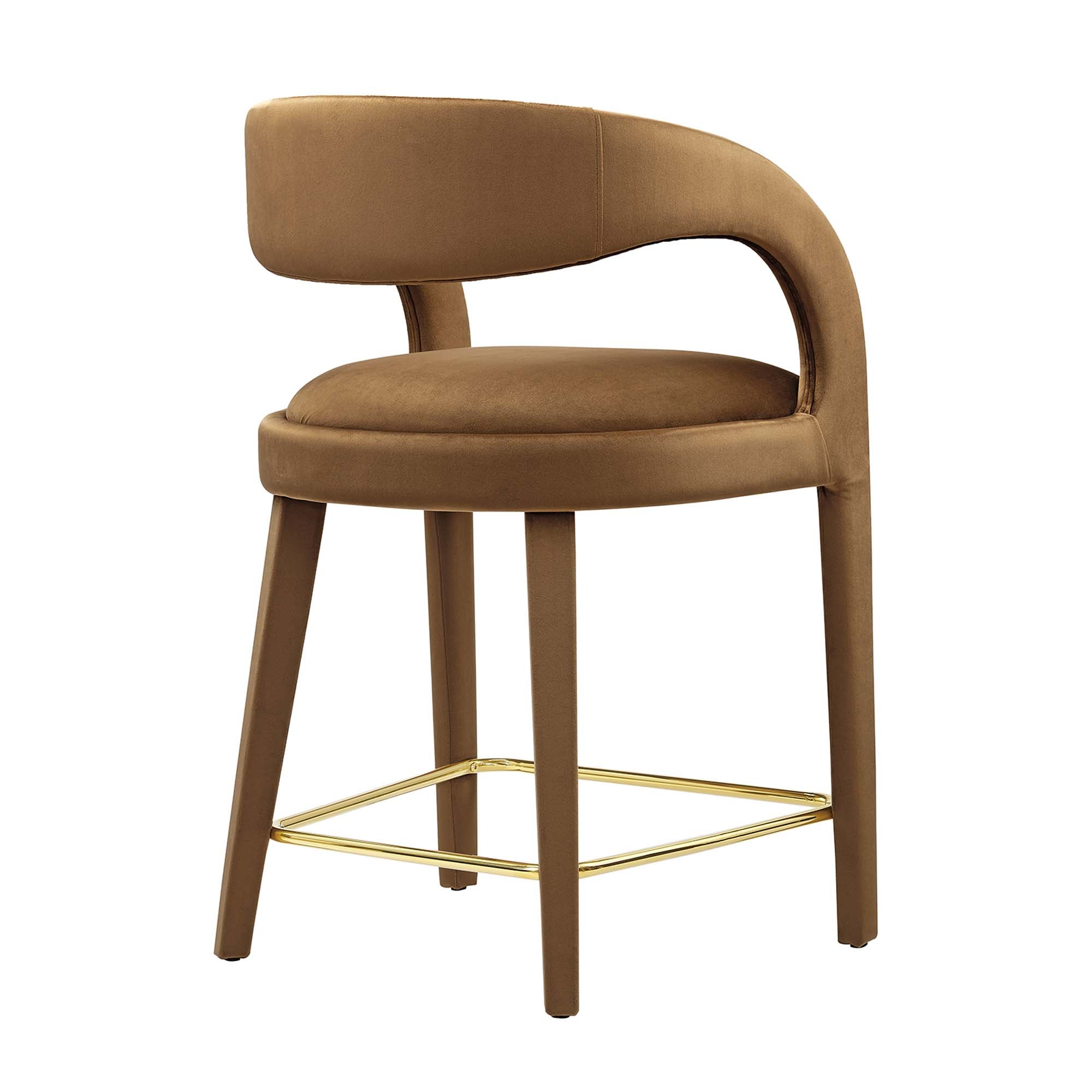 Flat Counter Stool Set - Brown Gold Denmark Home