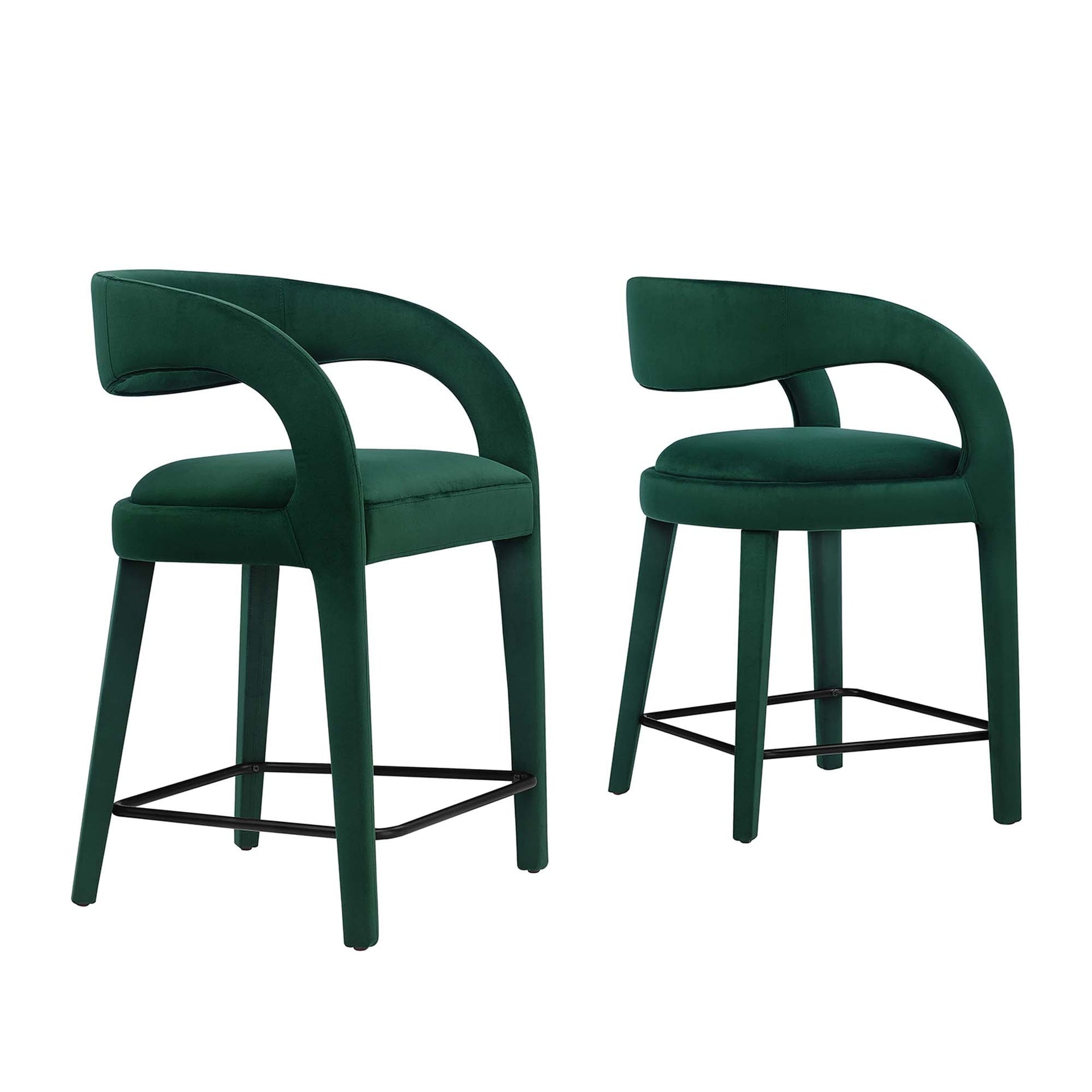 Flat Counter Stool Set - Green Black Denmark Home