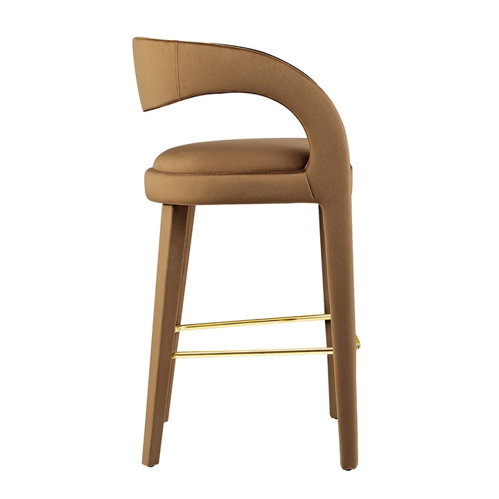Flat Bar Stool Set - Brown Gold Denmark Home
