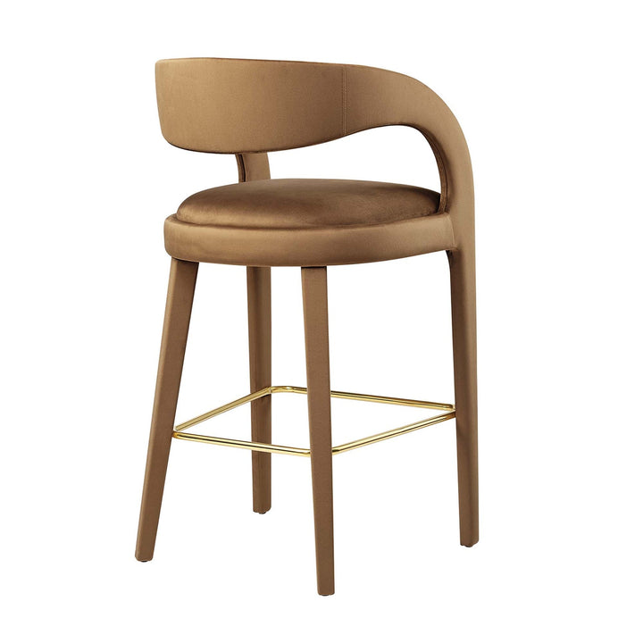 Flat Bar Stool Set - Brown Gold Denmark Home