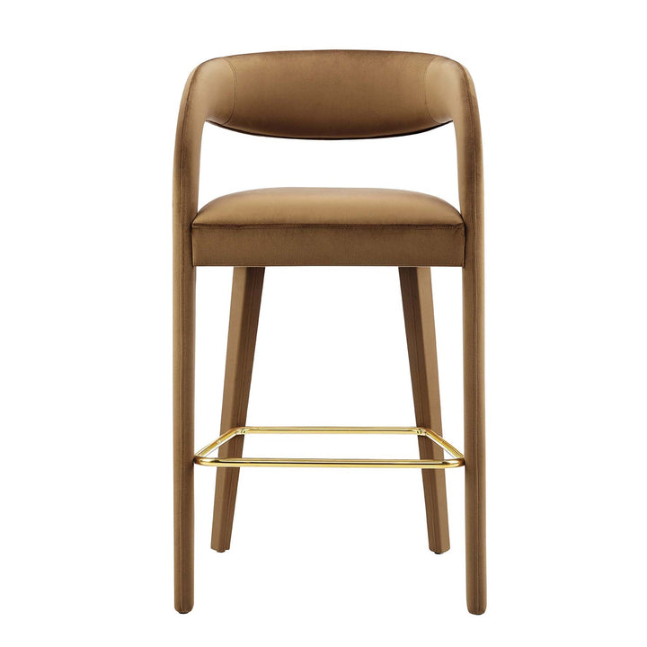 Flat Bar Stool Set - Brown Gold Denmark Home