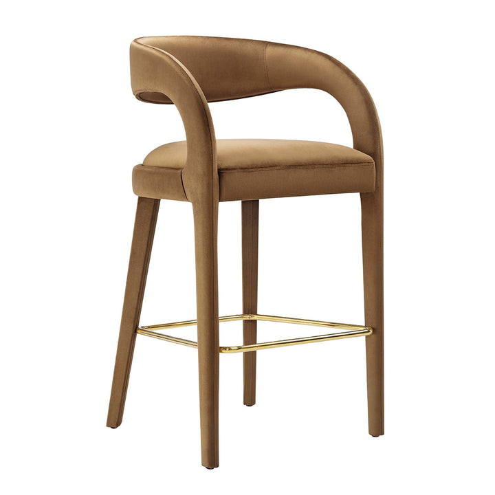 Flat Bar Stool Set - Brown Gold Denmark Home