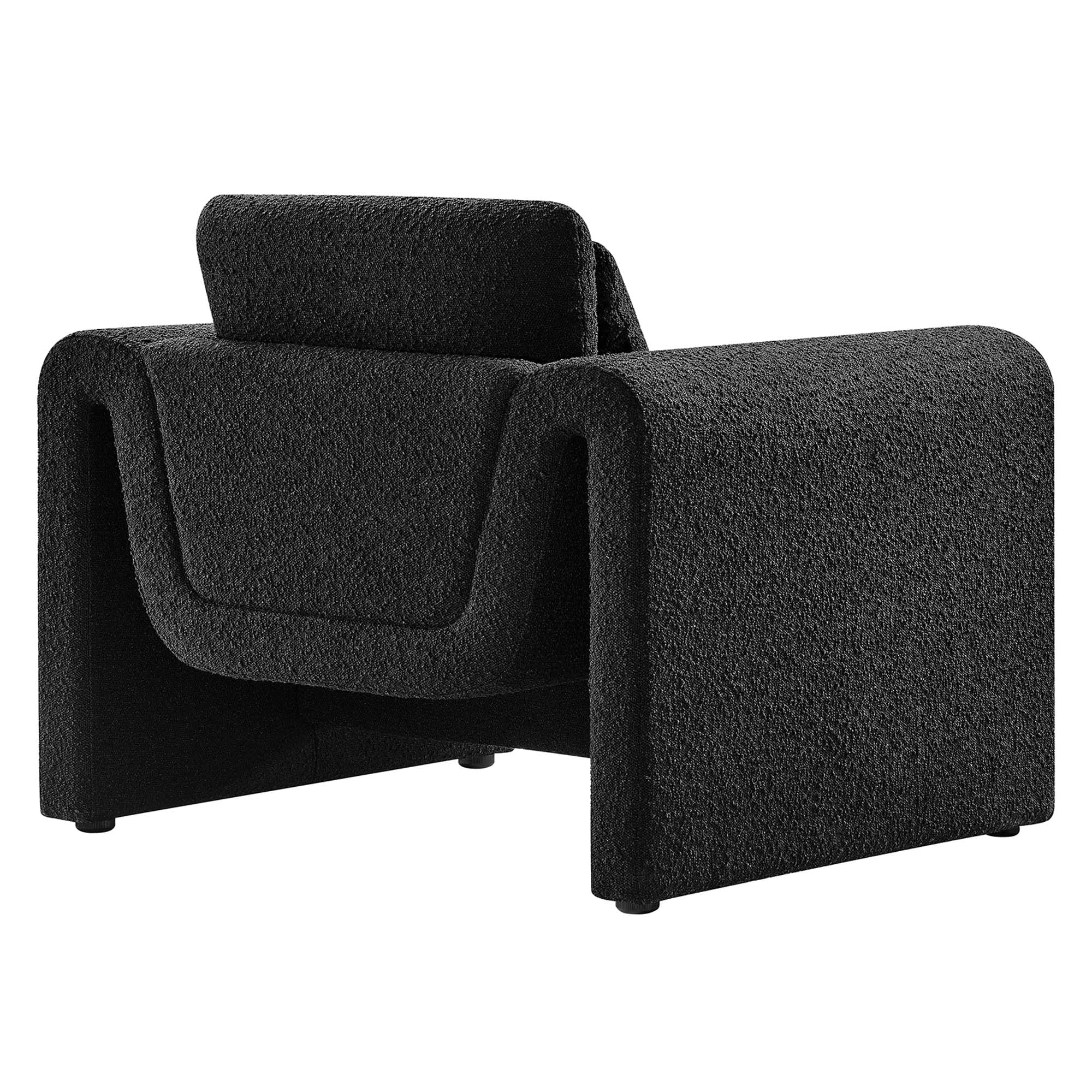 Kaelum Boucle Accent Chair- Black Denmark Home