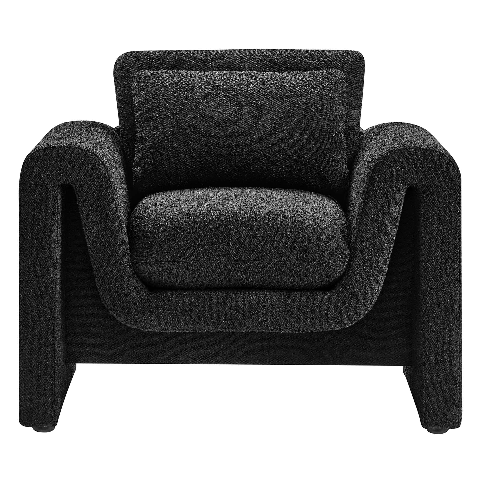 Kaelum Boucle Accent Chair- Black Denmark Home