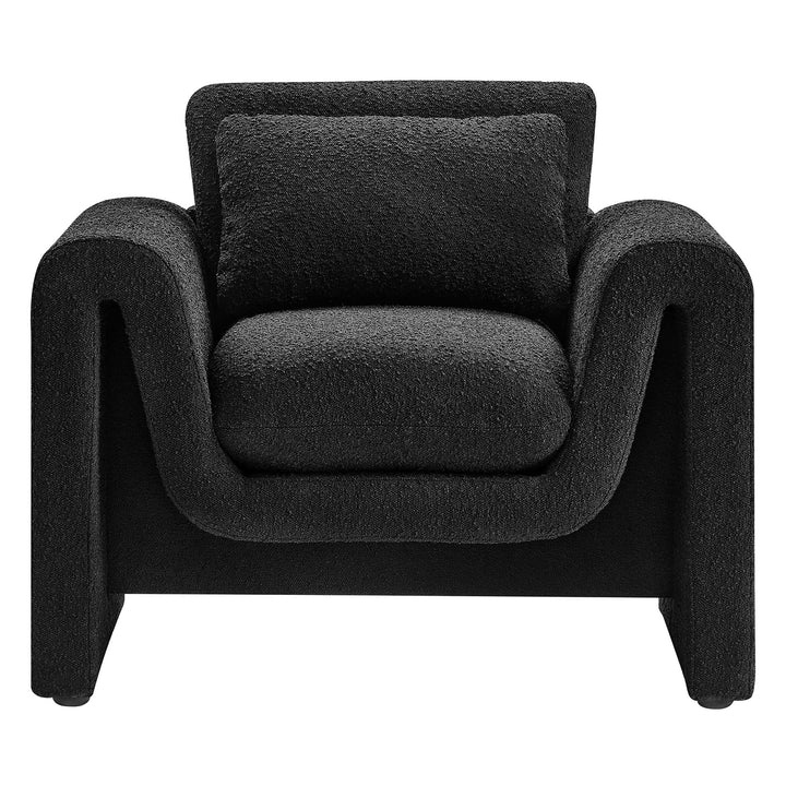 Kaelum Boucle Accent Chair- Black Denmark Home