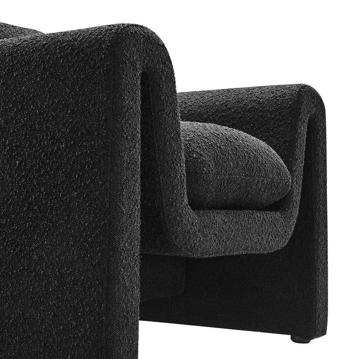 Kaelum Boucle Accent Chair- Black Denmark Home