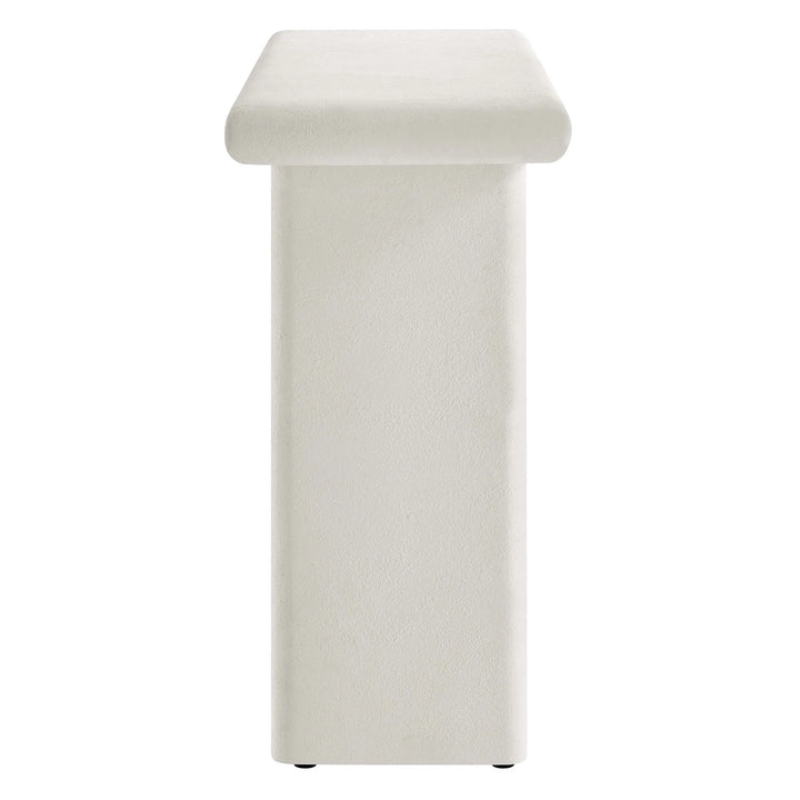 Zorn Concrete Textured Console Table - White Denmark Home