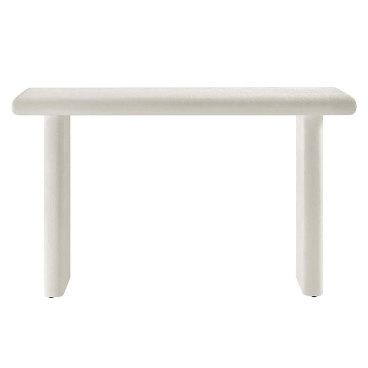 Zorn Concrete Textured Console Table - White Denmark Home