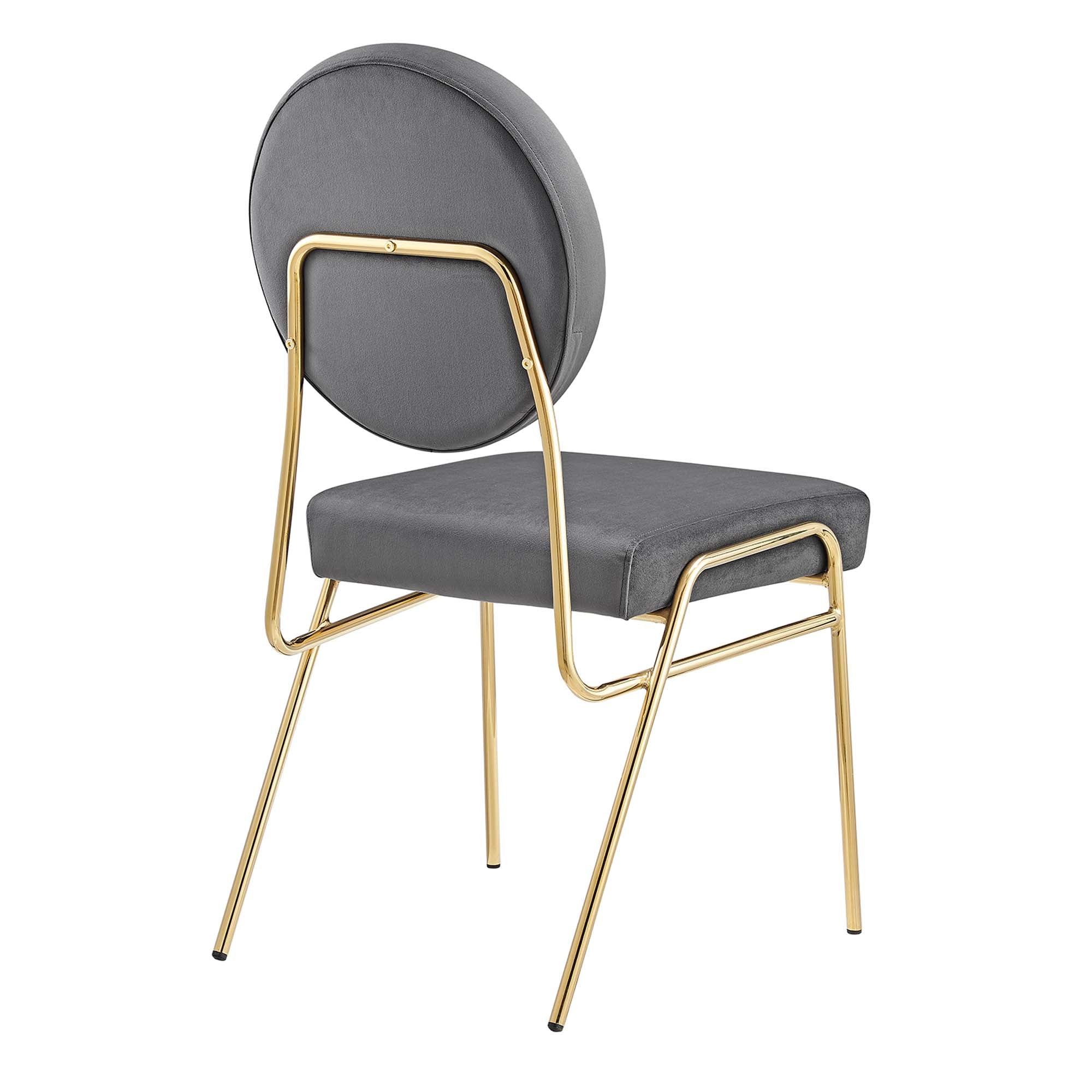 Stow Performance Velvet Dining Chairs - Gold Gray Denmark Home