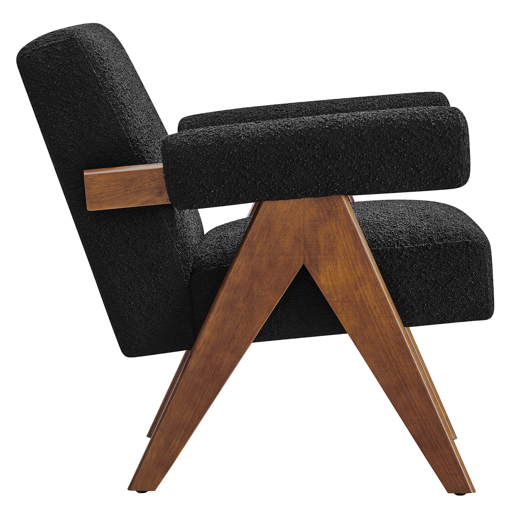 Solvik Boucle Armchair Set of 2 - Black Denmark Home