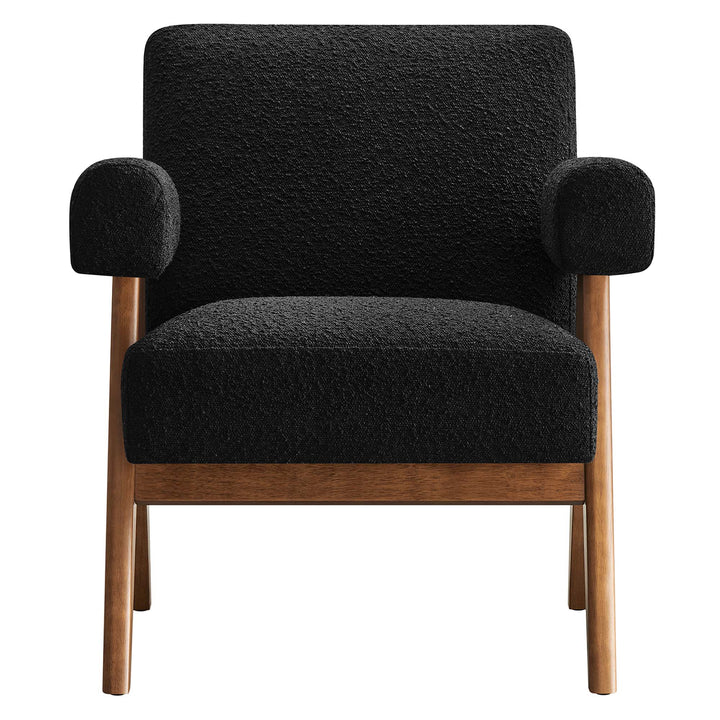 Solvik Boucle Armchair Set of 2 - Black Denmark Home