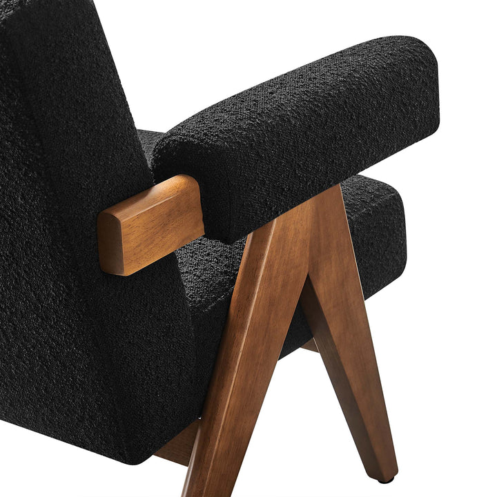 Solvik Boucle Armchair Set of 2 - Black Denmark Home