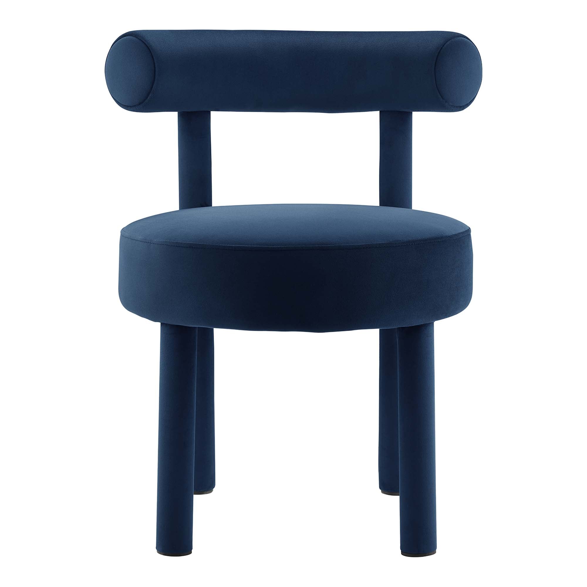 Zorn Performance Velvet Dining Chairs - Midnight Blue Denmark Home