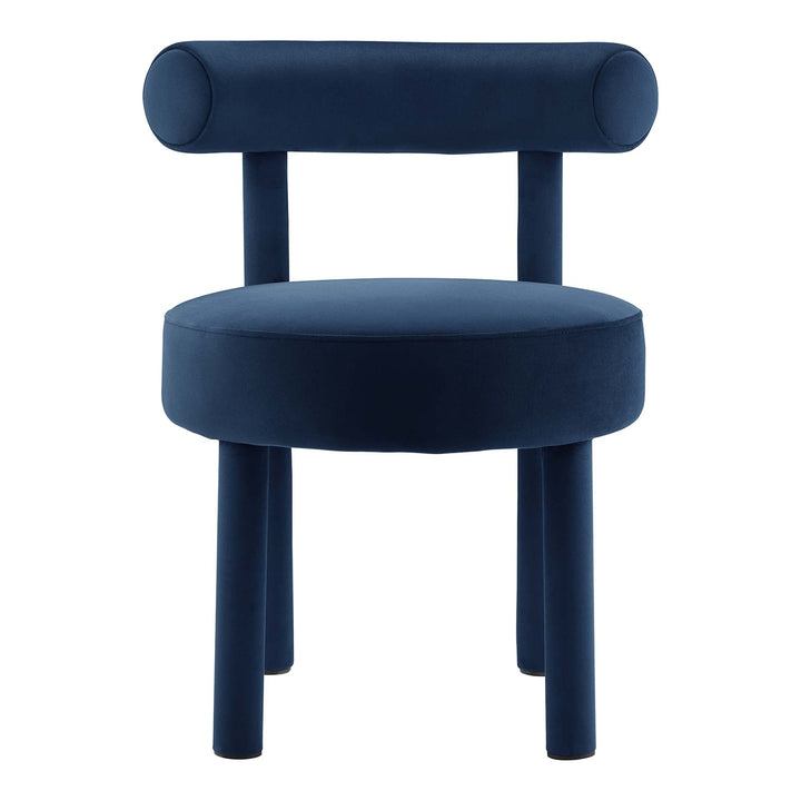 Zorn Performance Velvet Dining Chairs - Midnight Blue Denmark Home