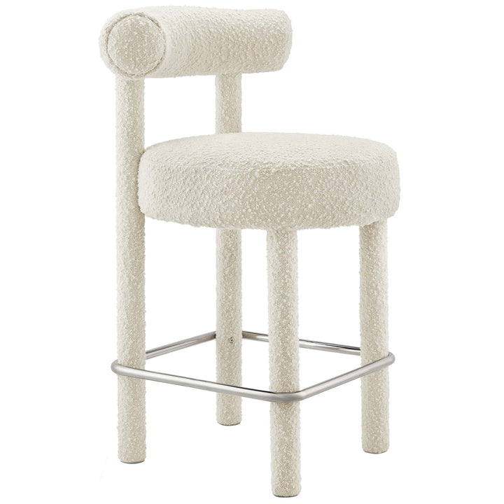 Zorn Counter Stool Set of 2 - Ivory Silver Denmark Home
