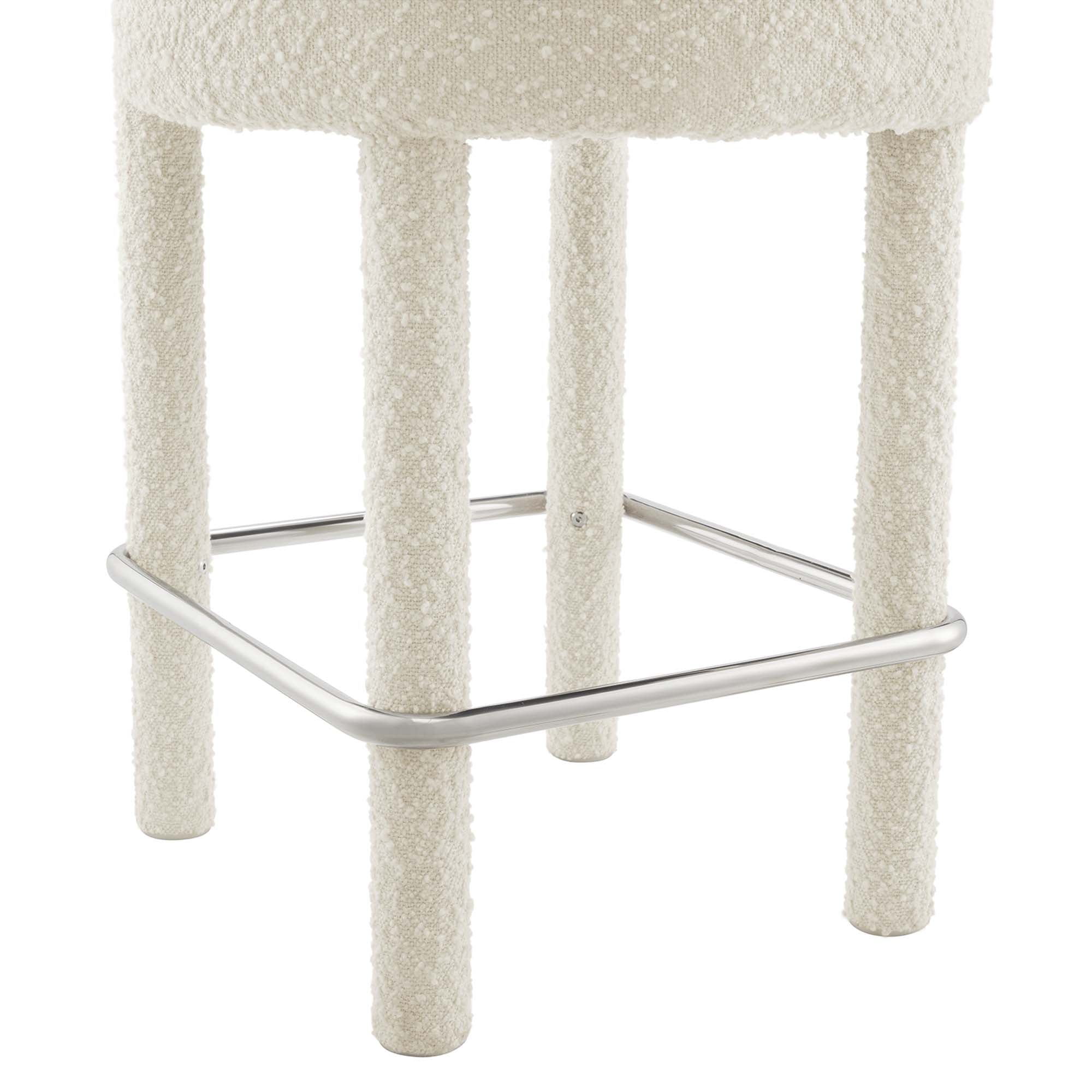 Zorn Counter Stool Set of 2 - Ivory Silver Denmark Home