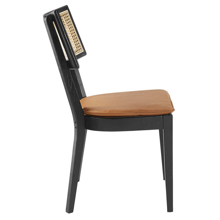 Fernholt Dining Chair Set  -Black Tan Denmark Home