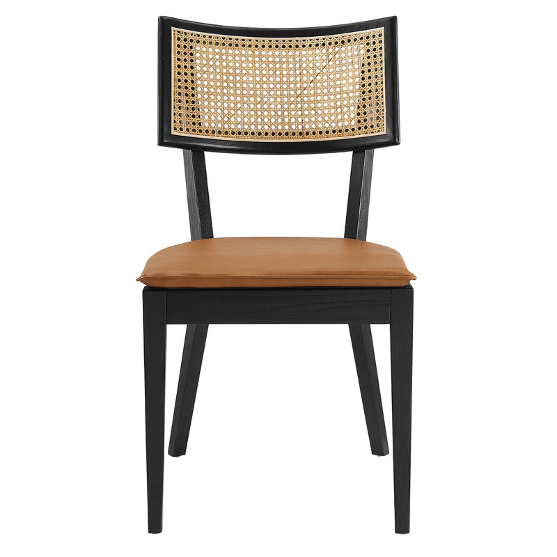 Fernholt Dining Chair Set  -Black Tan Denmark Home