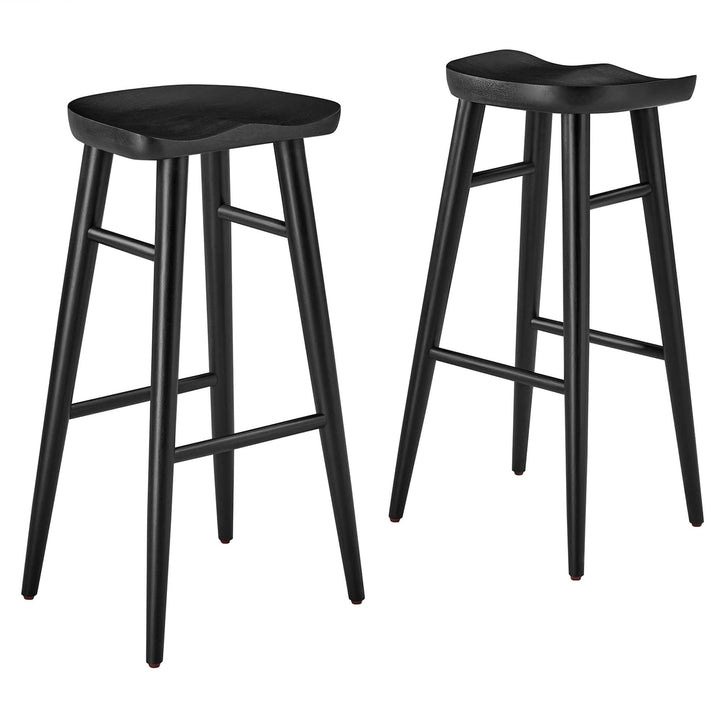 Skog Bar Stools Set of 2 - Black Denmark Home
