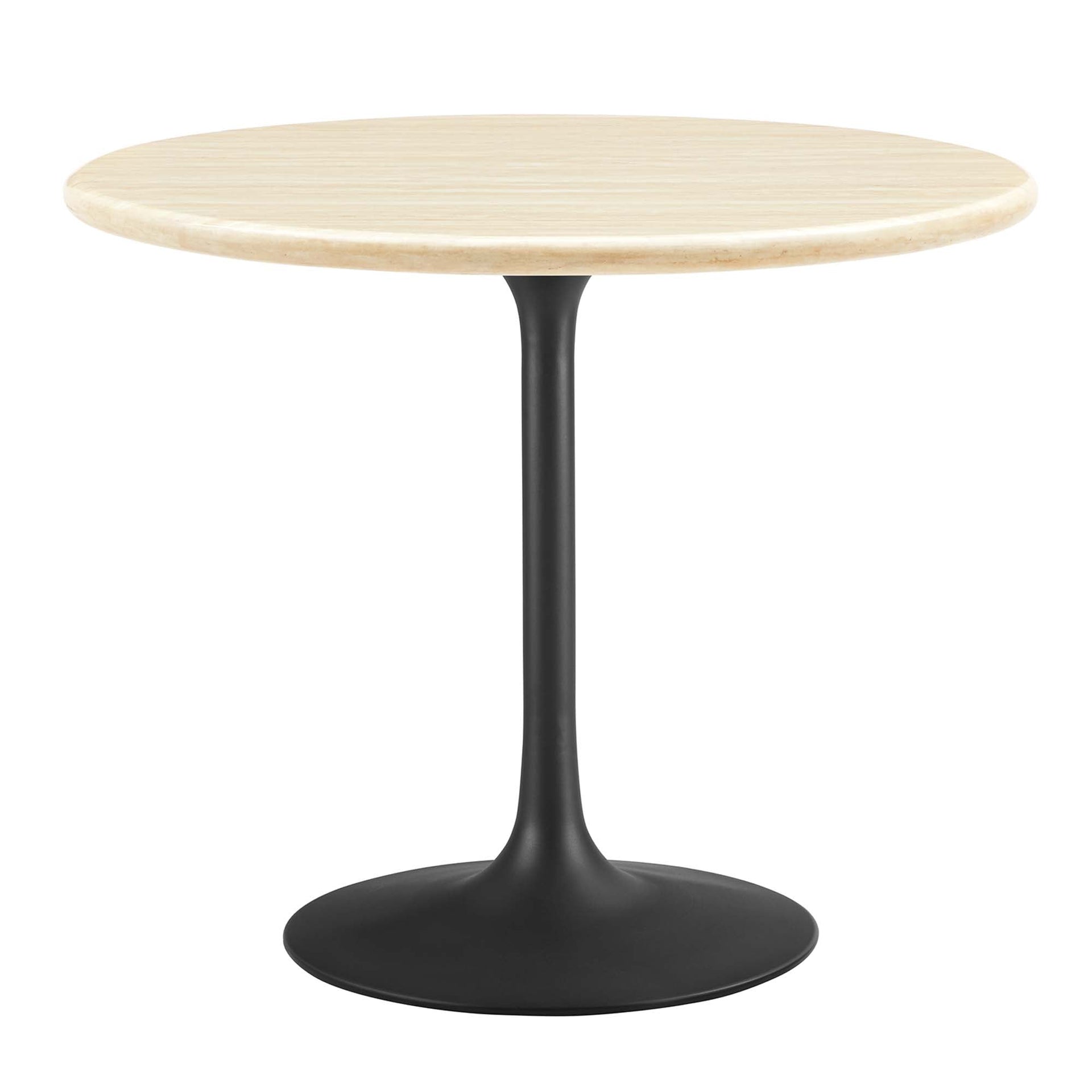 Novara Round Faux Marble Dining Table 36" - Black Black (Copy) Denmark Home