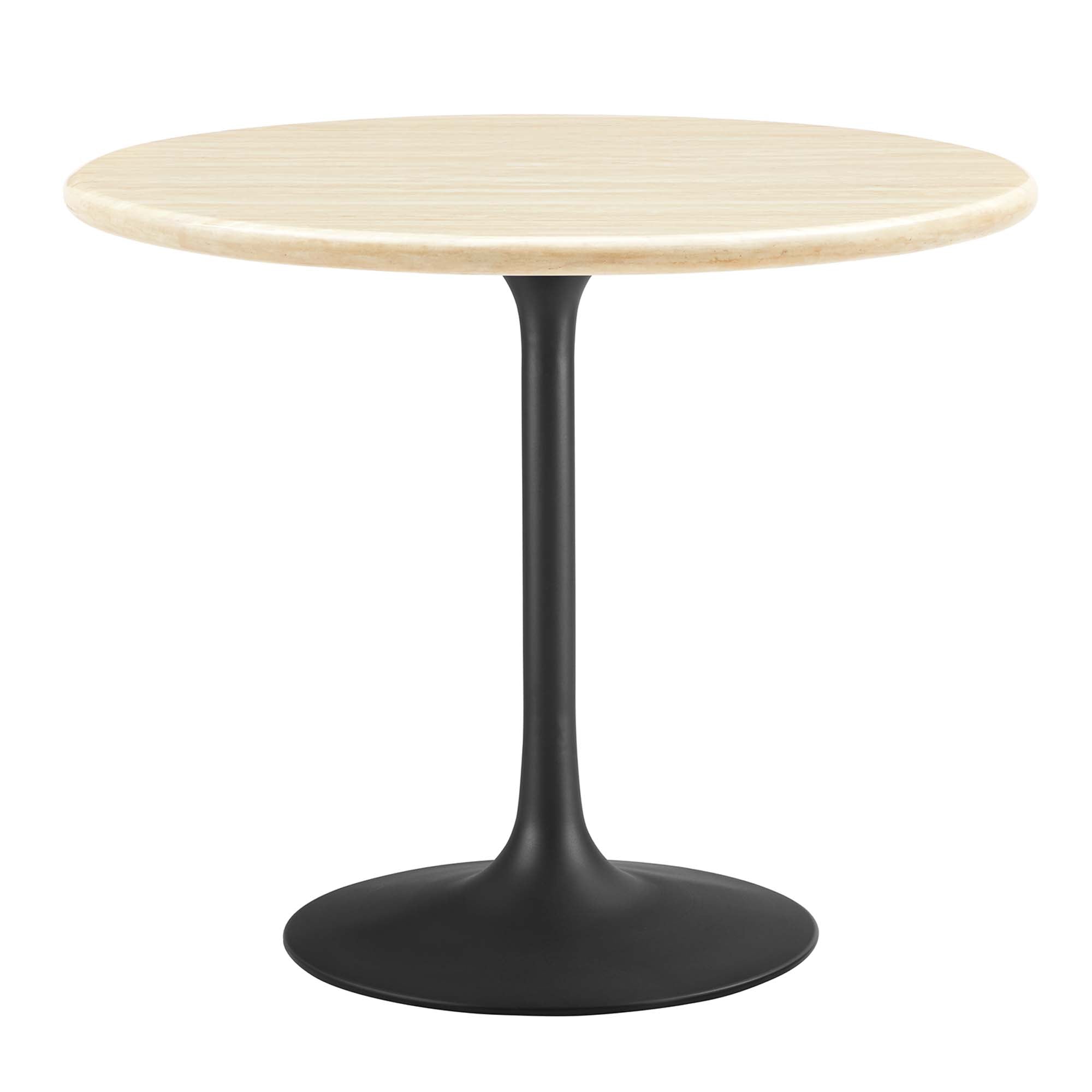 Novara Round Faux Marble Dining Table 36" - Black Black (Copy) Denmark Home